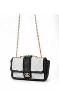 Chanel Single Flap Axelväska - Ljusblå/Svart