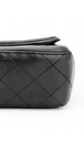 Chanel Single Flap Axelväska - Ljusblå/Svart