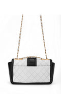 Chanel Single Flap Axelväska - Ljusblå/Svart