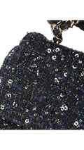 Chanel Tweed Pearl Single Flap Bag Mini - Svart