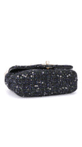 Chanel Tweed Pearl Single Flap Bag Mini - Svart
