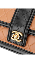 Chanel Two Tone Flap Bag - Beige