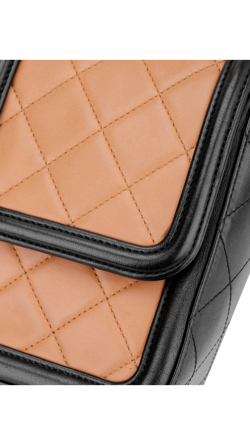 Chanel Two Tone Flap Bag - Beige