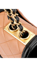 Chanel Two Tone Flap Bag - Beige