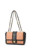 Chanel Two Tone Flap Bag - Beige