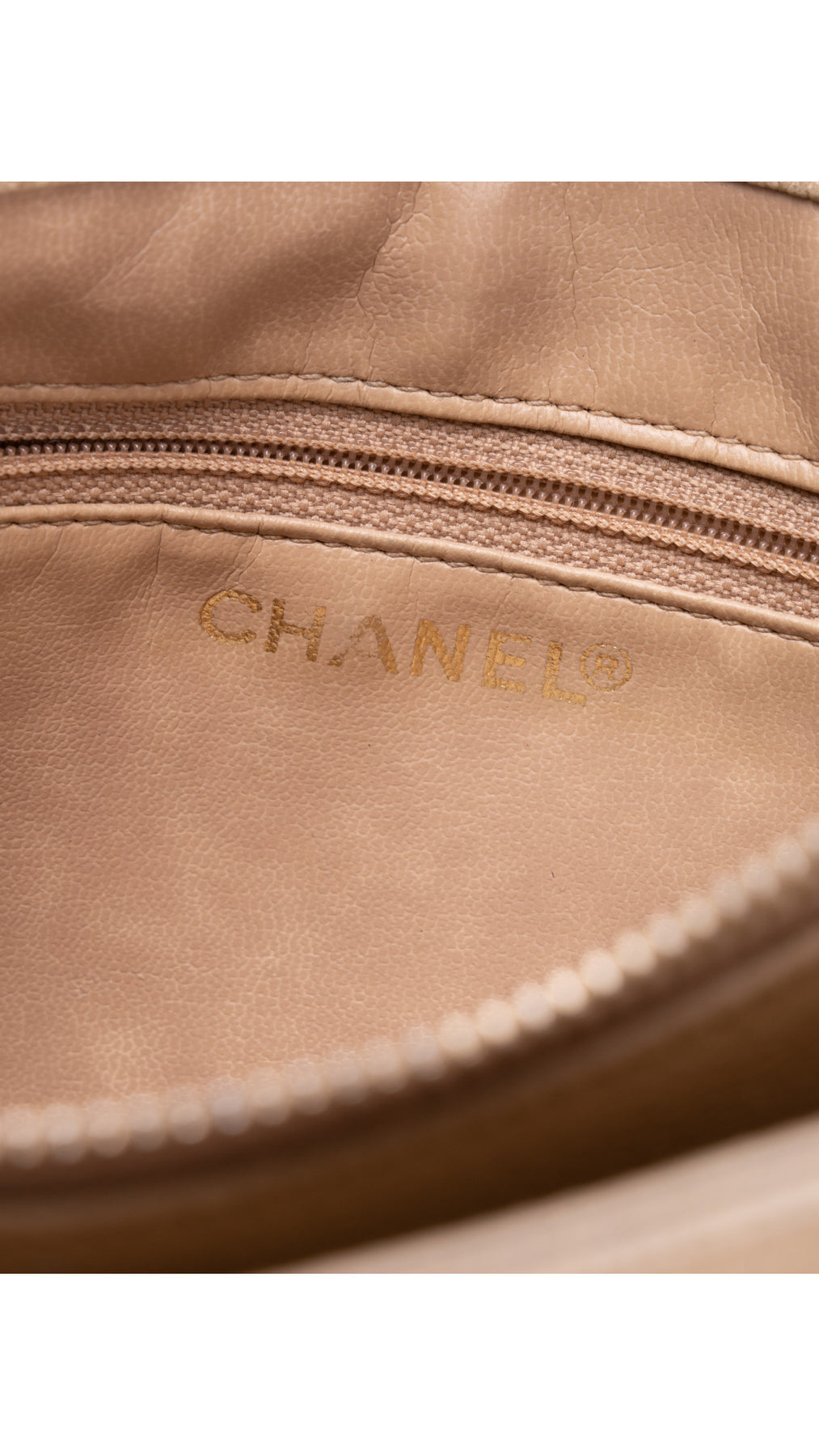 Chanel Caviar Leather Tote Bag - Beige