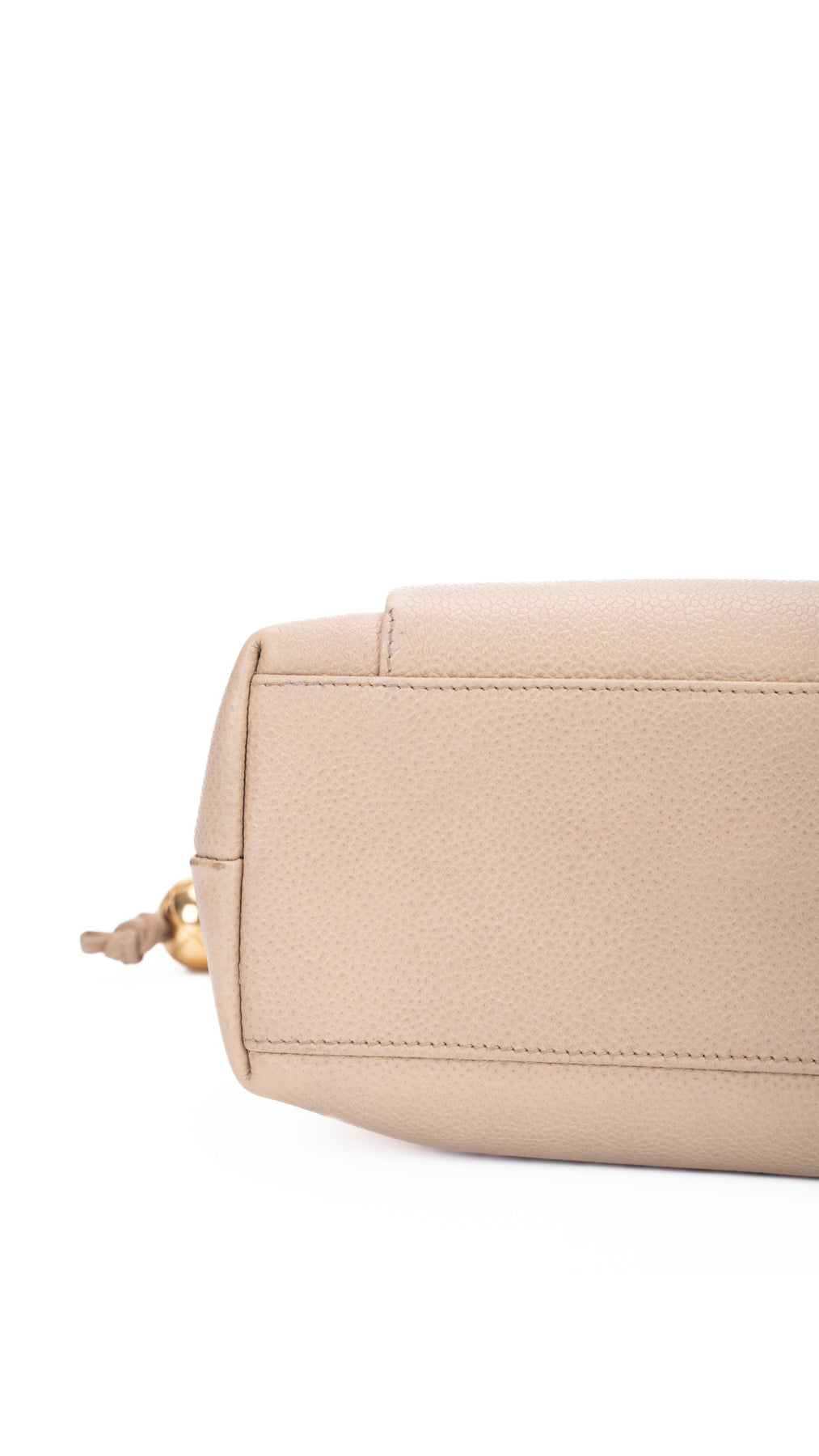 Chanel Caviar Leather Tote Bag - Beige