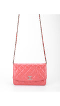 Chanel Wallet On Chain Quilted Flap Bag - Rosa