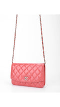 Chanel Wallet On Chain Quilted Flap Bag - Rosa