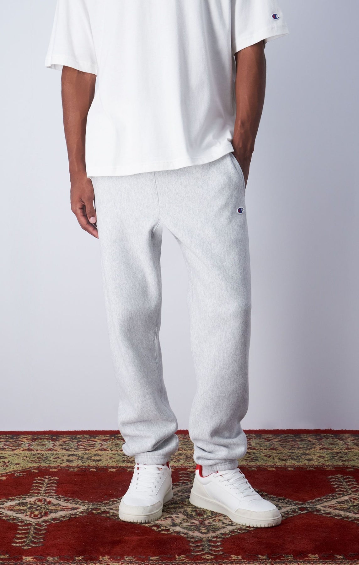 Elastic Cuff Pants - Light Grey
