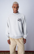 High Neck Sweatshirt - Light Grey