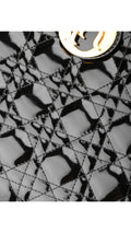 Dior Lady Dior Patent Axelväska - Svart