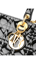 Dior Lady Dior Patent Axelväska - Svart