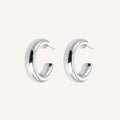 Medium Chunky Hoops - Silver