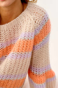 Pacific Knit Sweater - Apricot/Lavender Mix
