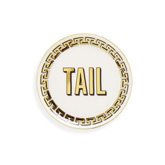Cock/Tail Coasters - Black/White/Gold