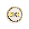 Cock/Tail Glasunderlägg - Svart/Vit/Guld