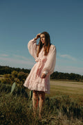 Short Ranch Frill Dress - Ljusrosa