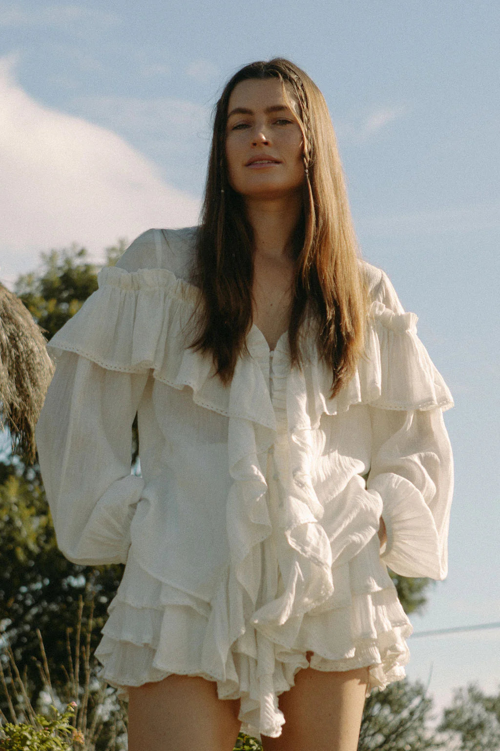 Frill Blus - Offwhite