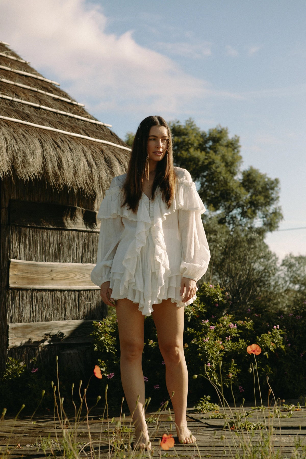 Frill Blus - Offwhite
