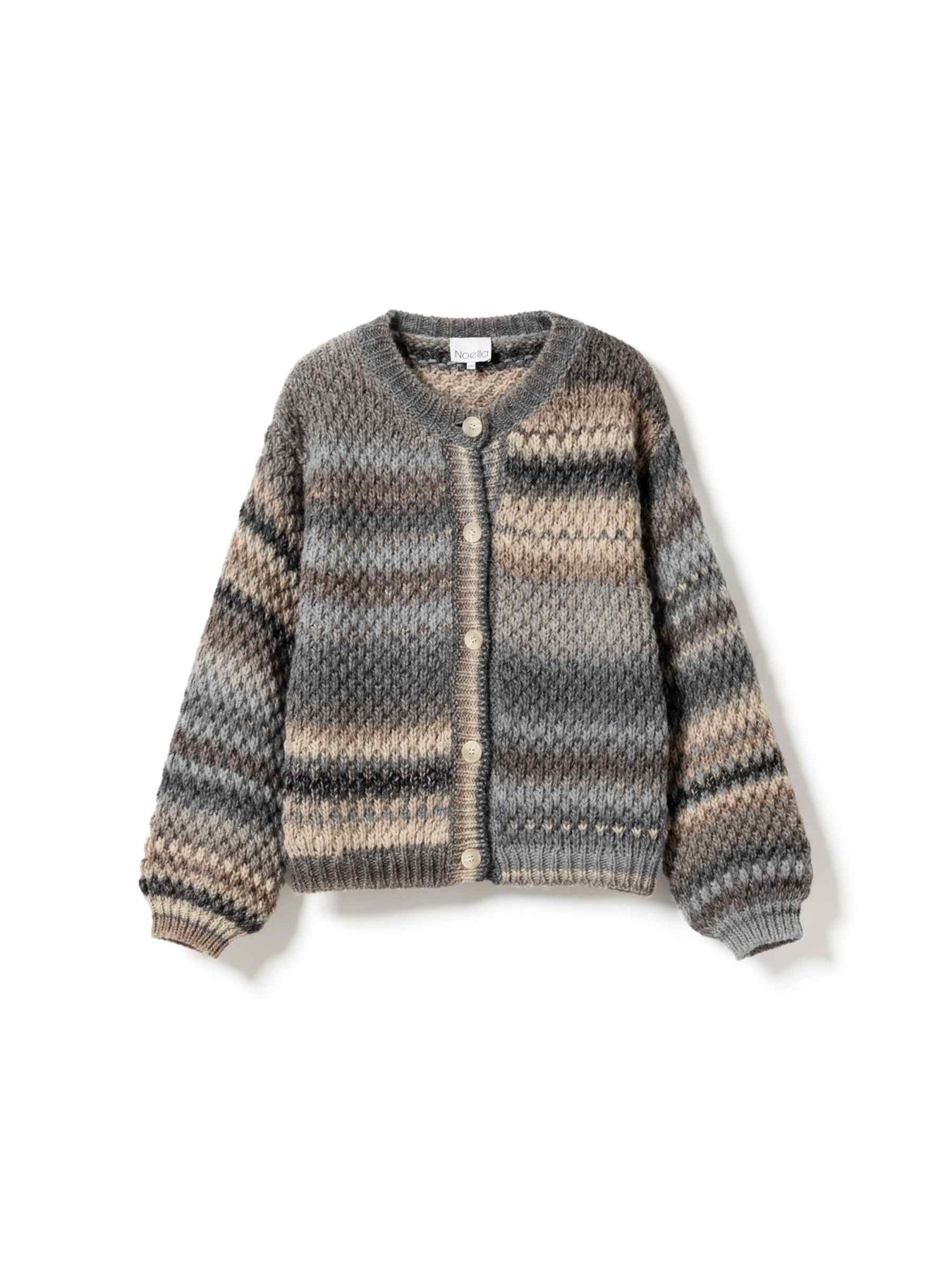 Kae Knit Cardigan - Light Grey Mix
