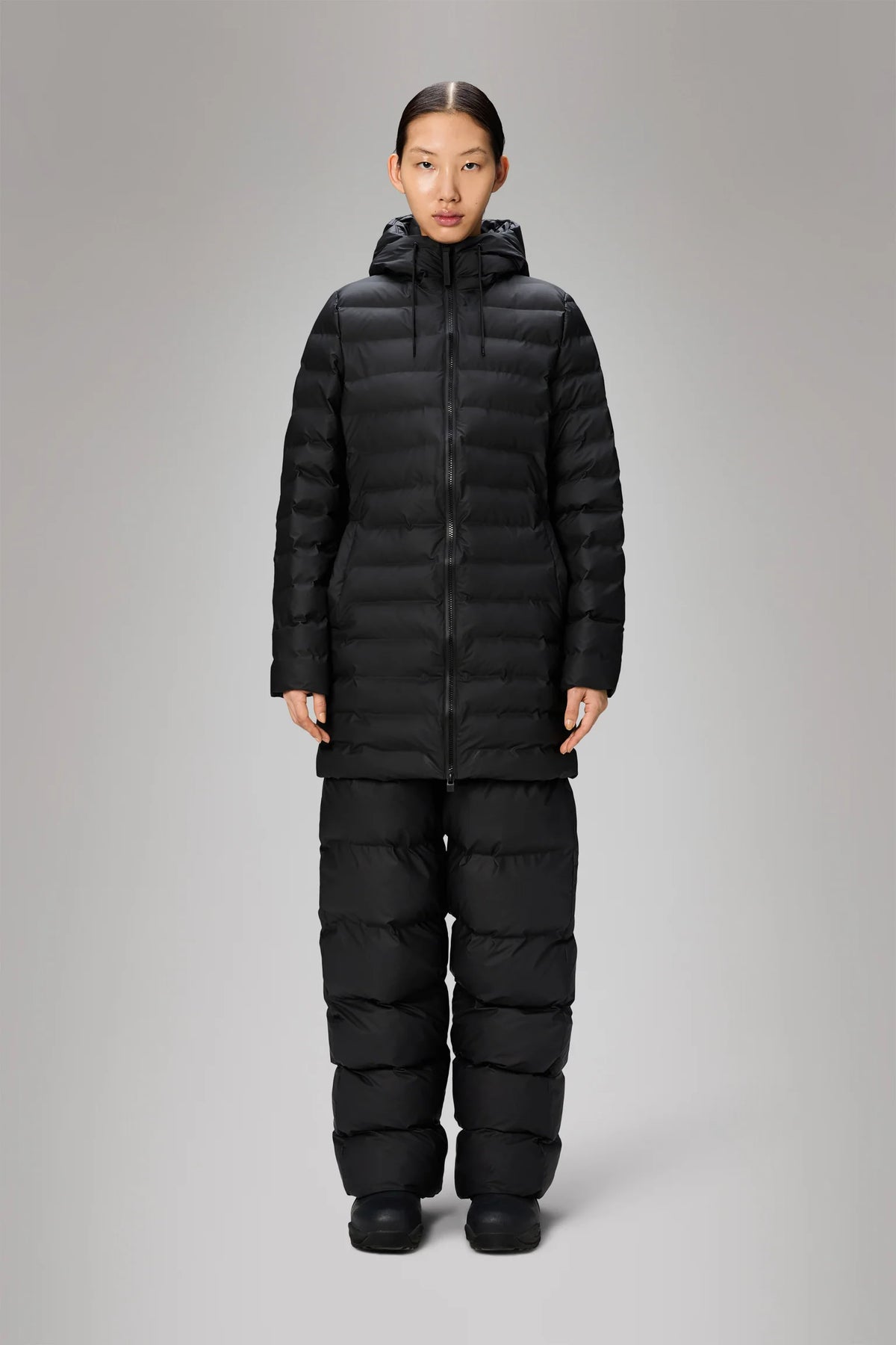 Lohja Long Puffer Curve Jacket W3T3 - Black