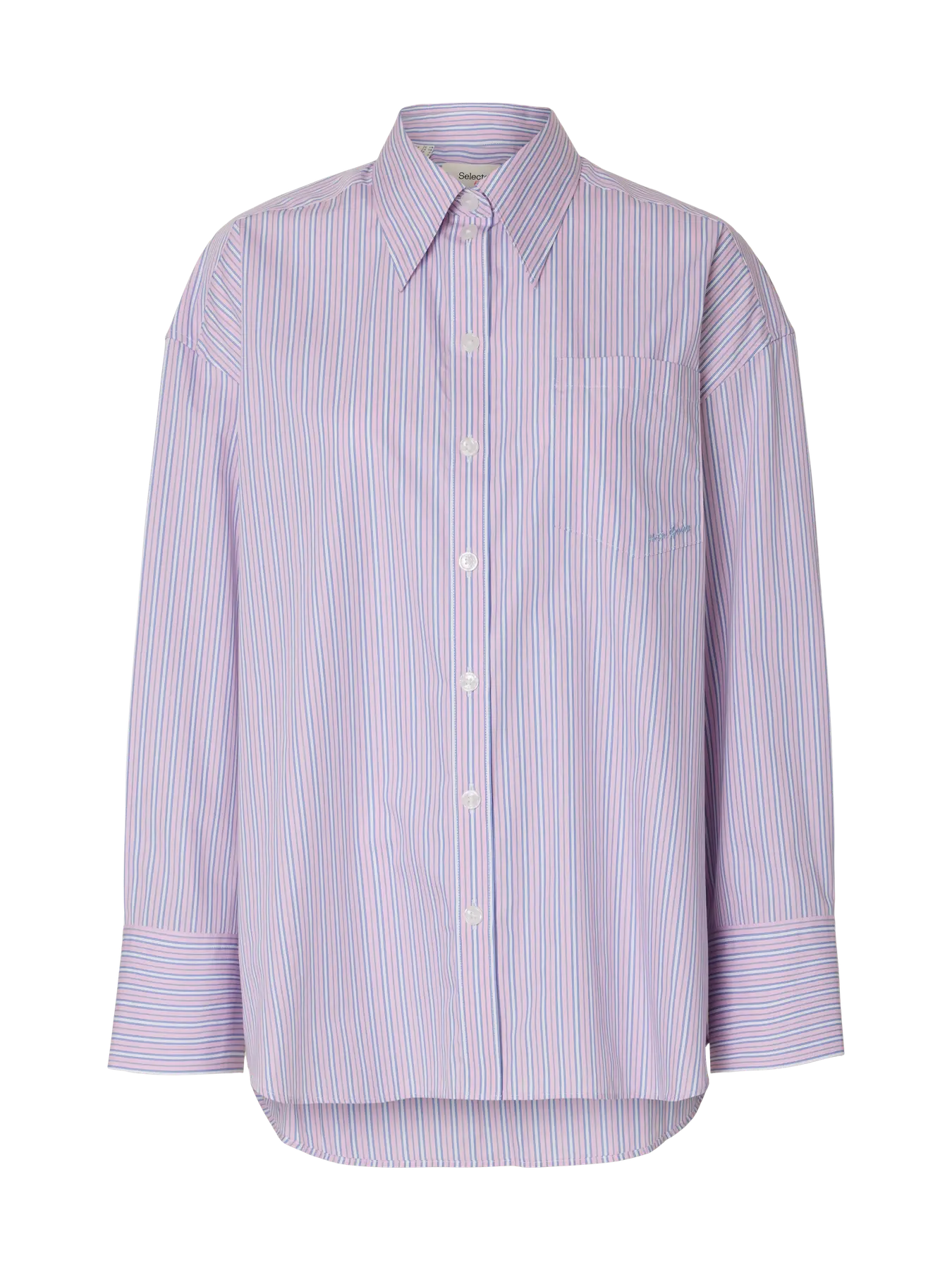 Hotel Amour Oversize LS Skjorta - Fresh Pink Blue + White