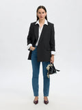 Elin Wool Blend Blazer - Black Herringbone