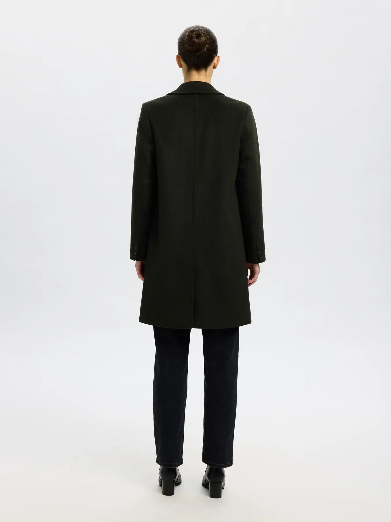 Sasja Wool Blend Coat - Deep Depths Melange