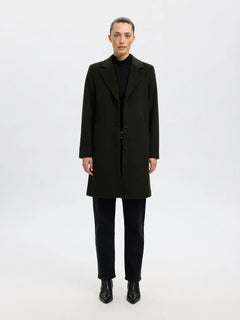 Sasja Wool Blend Coat - Deep Depths Melange