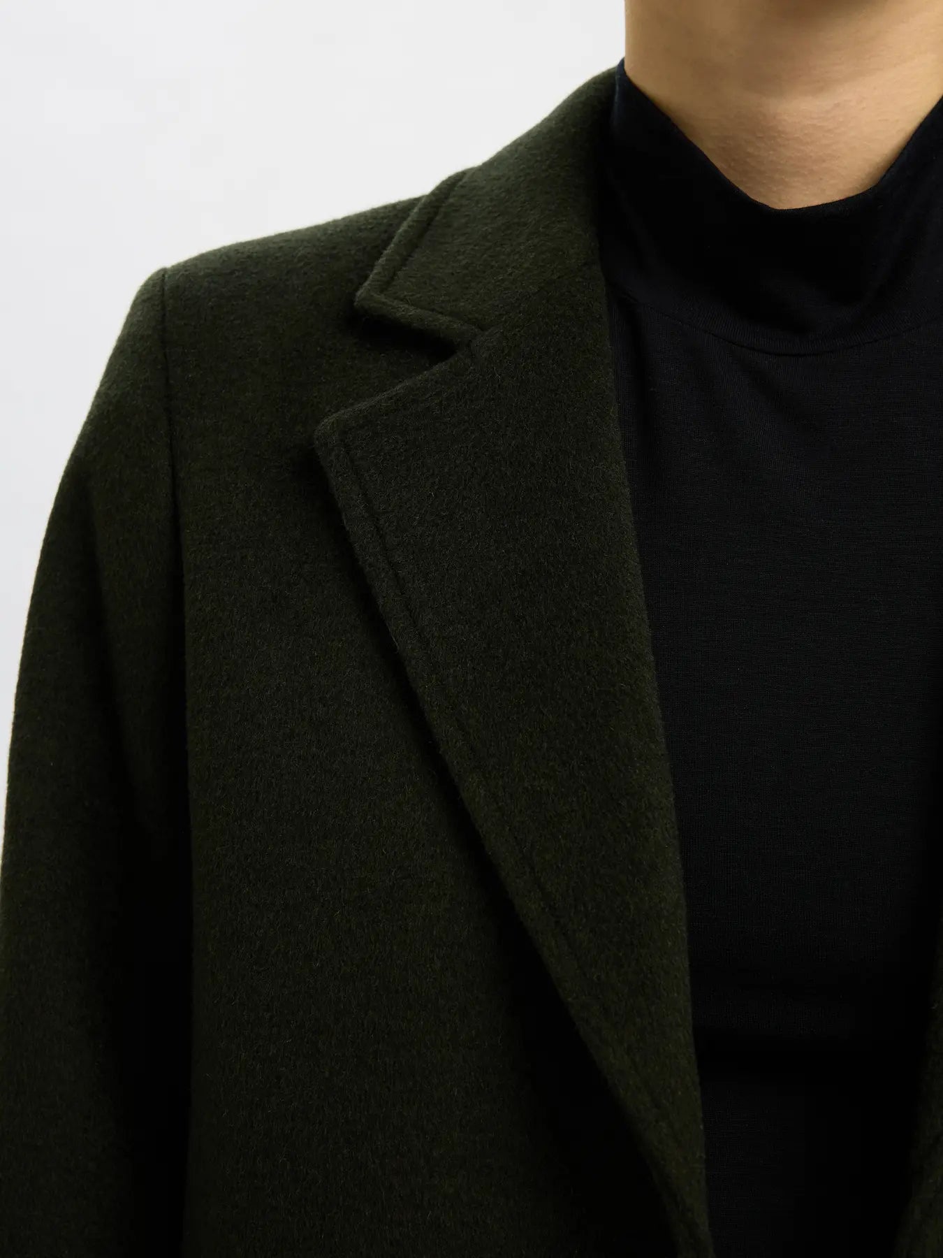 Sasja Wool Blend Coat - Deep Depths Melange