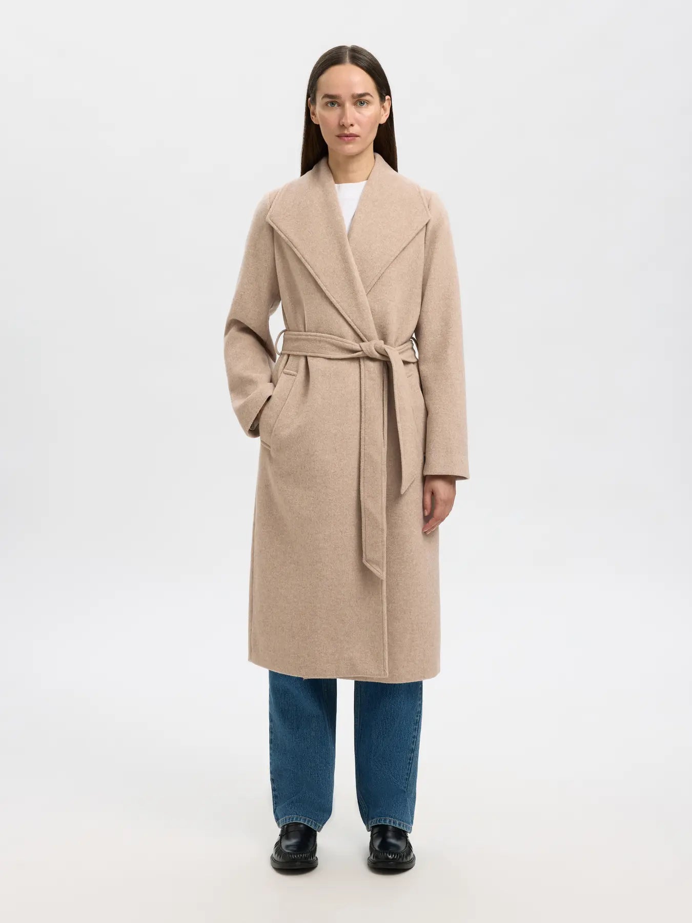 Rosa Wool Blend Kappa - Sandshell Melange