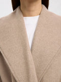 Rosa Wool Blend Kappa - Sandshell Melange