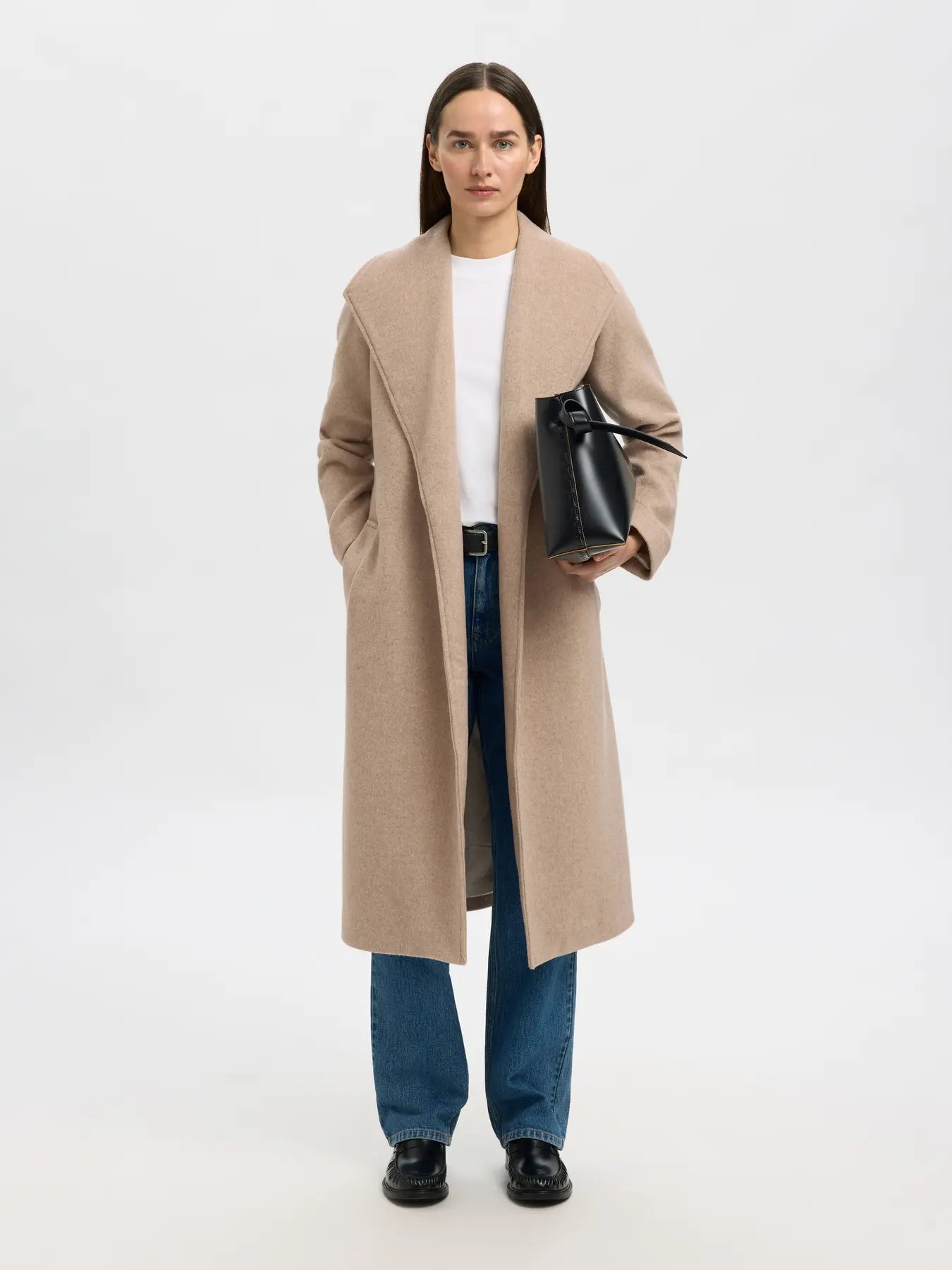 Rosa Wool Blend Kappa - Sandshell Melange