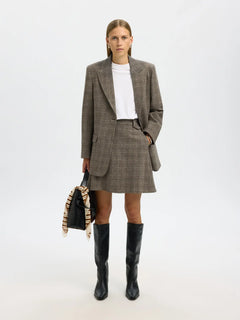 Sille Ula Short Hw Skirt - Delicioso Checks