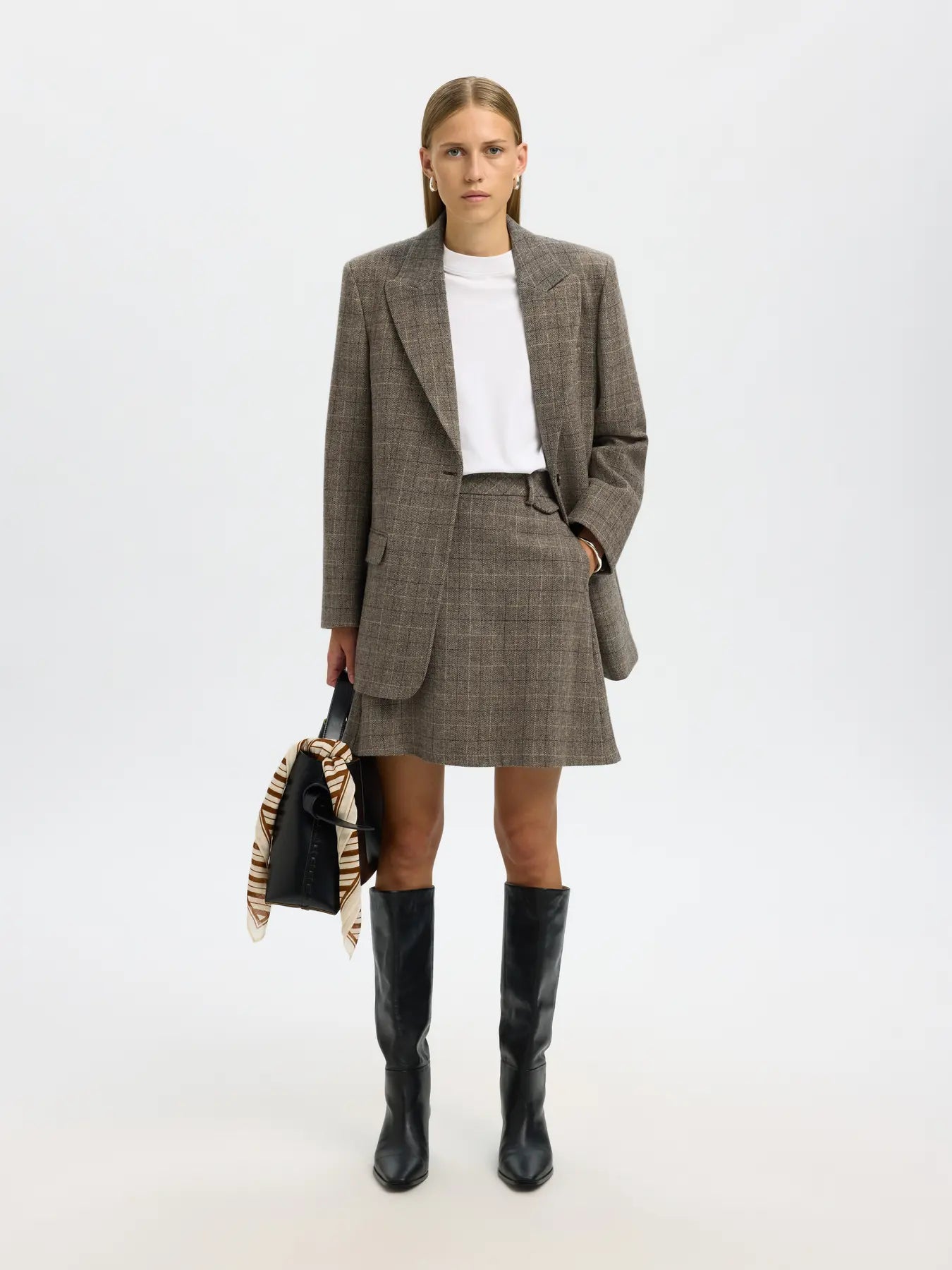 Sille Ula Short Hw Kjol - Delicioso Checks