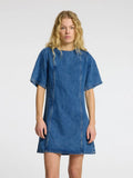 Rie 2/4 Short Dress - Medium Blue Denim