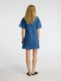 Rie 2/4 Short Dress - Medium Blue Denim