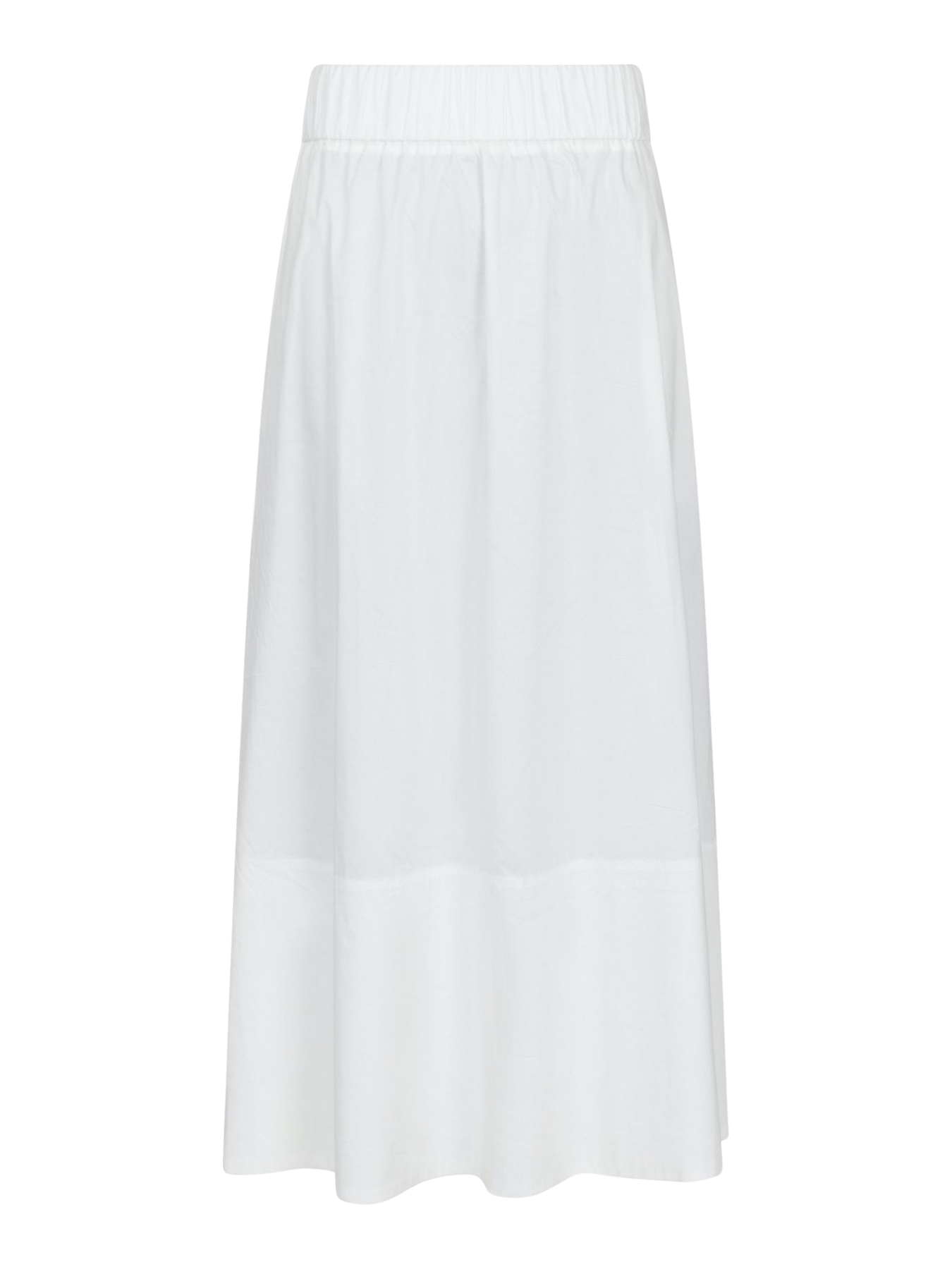Yara Long Poplin Skirt - Vit