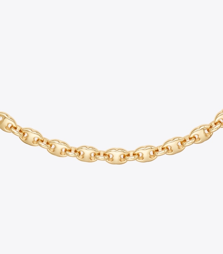 Delicate Gemini Link Halsband - Light Brass