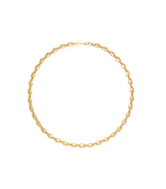 Delicate Gemini Link Necklace - Light Brass