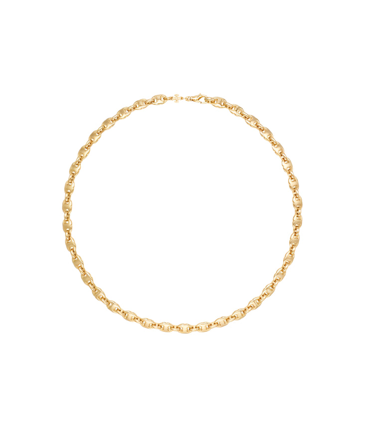 Delicate Gemini Link Halsband - Light Brass