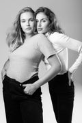 Pippa Rib Tee - Ljusgrå melange