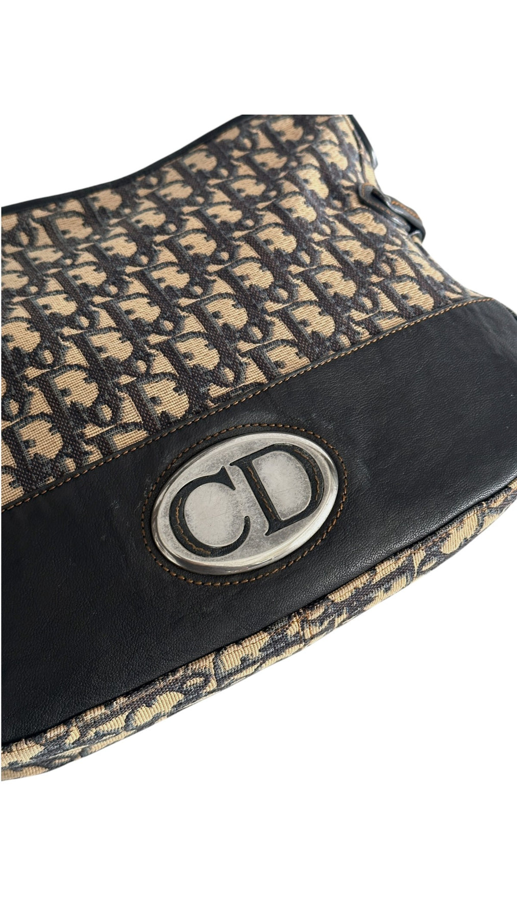 Dior CD Monogram Shoulder Bag - Black