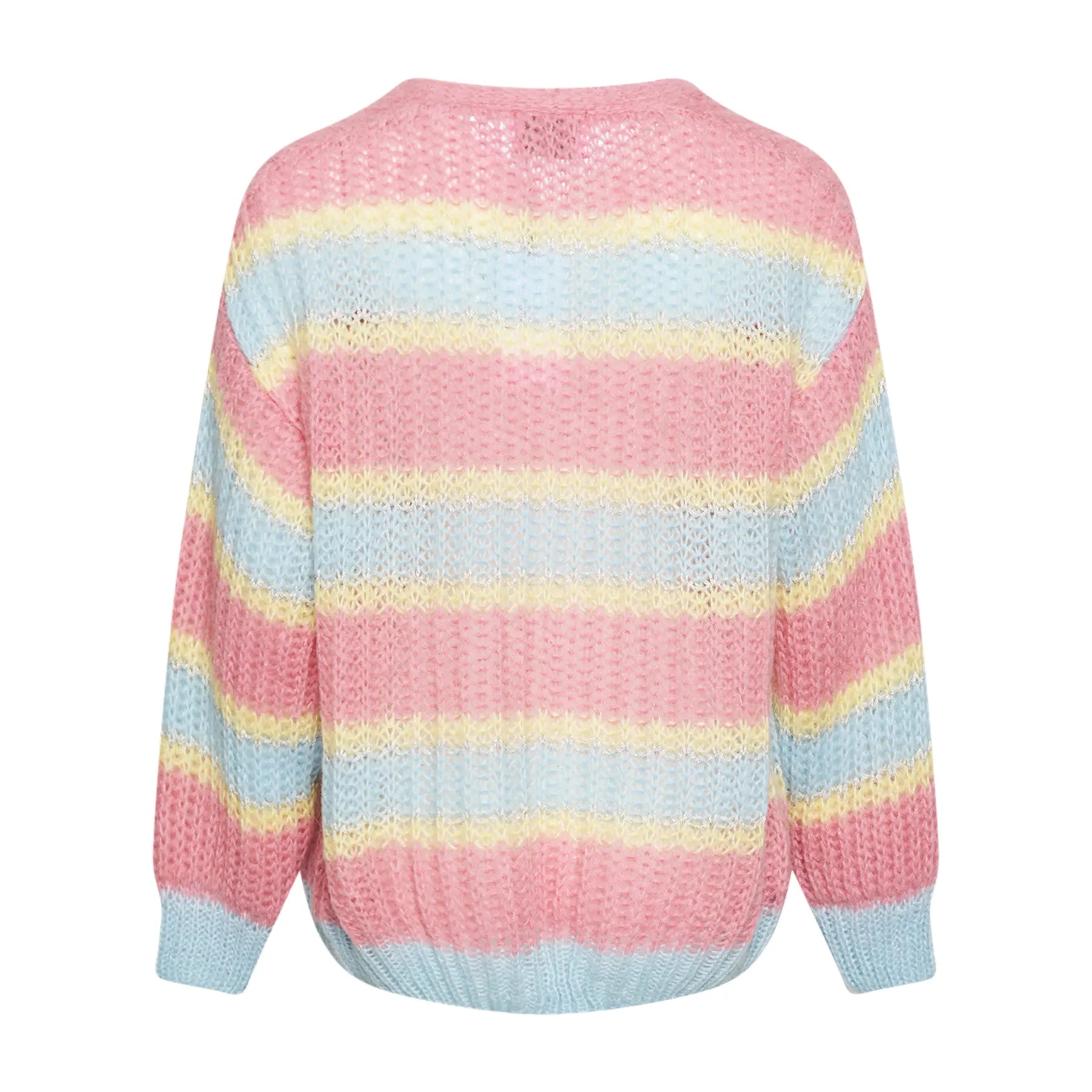 Pacific Knit Cardigan - Light Blue/Rose Mix