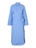 Aviana Ls Midi Wrap Dress B - Cornflower Blue