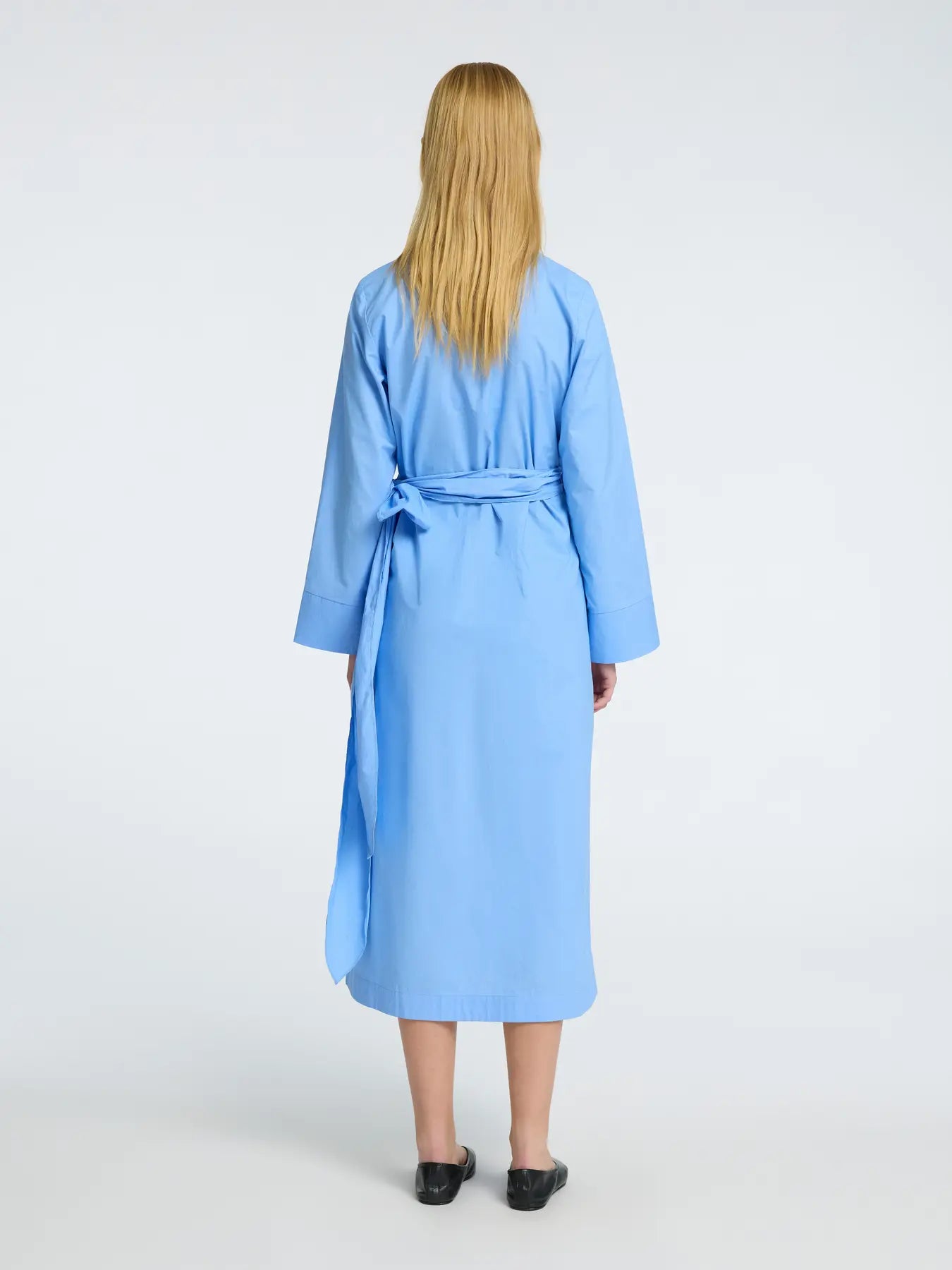 Aviana Ls Midi Wrap Dress B - Cornflower Blue