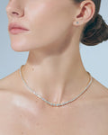 Dropped Tennis Necklace - Guld