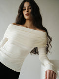 Off-Shoulder Topp - Offwhite