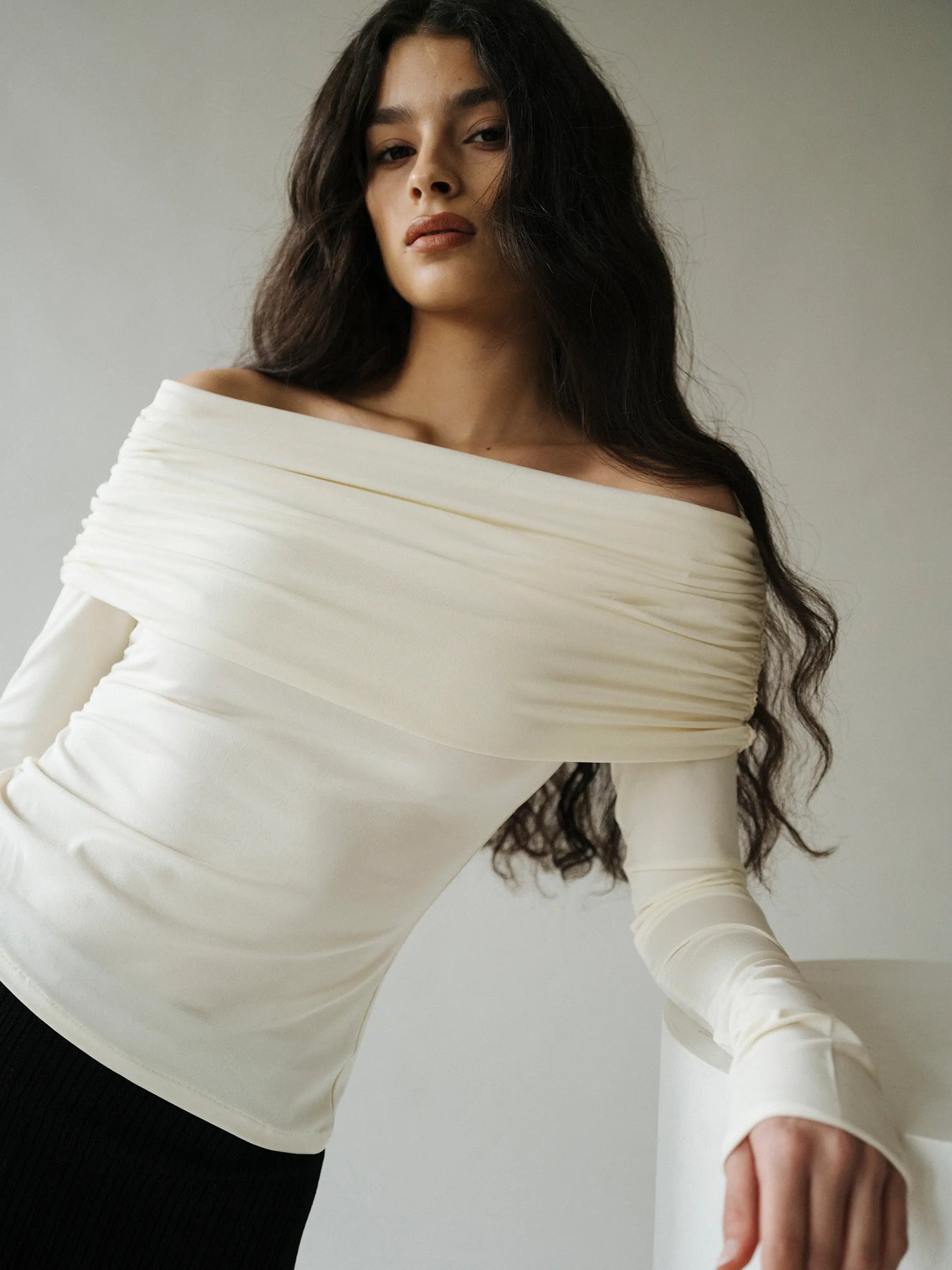 Off-Shoulder Topp - Offwhite